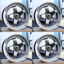 19x8.519x9.5 Hyper Black Machined Work Meister S1 Style Wheels 5x114.3 3535