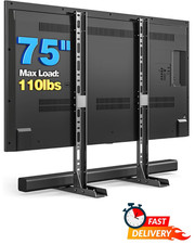 Universal TV Stand 20-75 Inch Adjustable Tabletop TV Legs Steel Base 110 Lbs