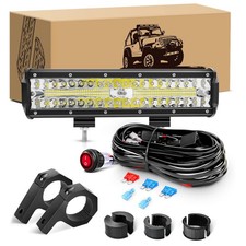 GOOACC 12Inch 300W Triple Row LED Light Bar Spot Flood Combo Truck ATV UTV