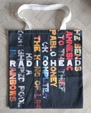 Radiohead Album Titles Small Tote Shop Bag ~ In Rainbows Pablo Honey Amnesiac