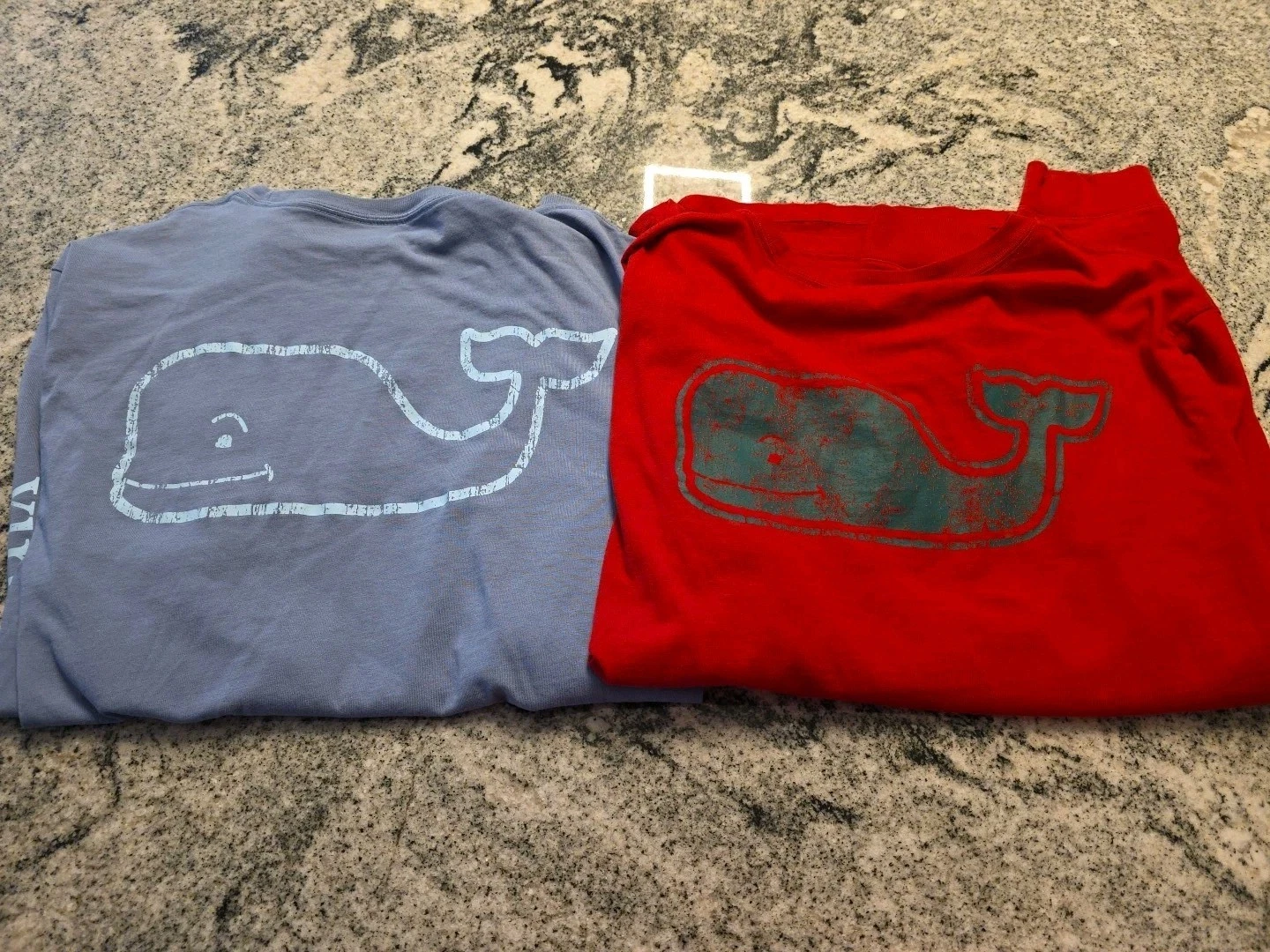 Lot Of 2 Southern Tide Shirt Mens Sz Medium Blue Red Long Sleeve Fishing O85