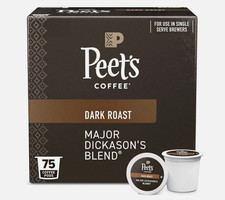 Peet's Coffee, Dark Roast Keurig K-Cup Pods - Major Dickason's Blend 75 Count