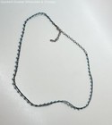 925 Sterling Clasp Blue Beads Cord Necklace 3.6g — photo 1