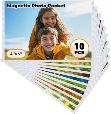 Magnetic Picture Frame, 10 Pcs Magnetic Picture Frames for Refrigerator 4x6, Mag