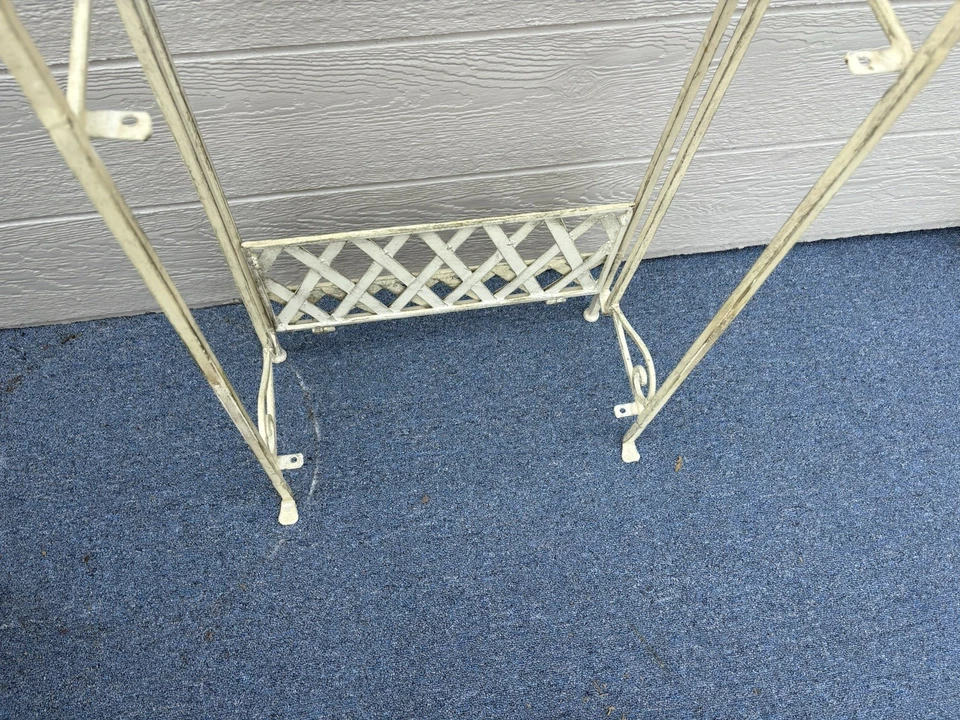 66414 Quality Iron Fold Up Bookcase  Curio Plant Shelf - Image 4 of 4