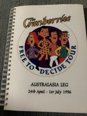 The Cranberries 1996 Australasia Tour Itinerary G2U