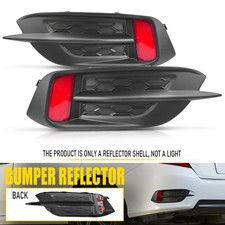 Set Rear Bumper Reflector w/Molding Cover Trim For CIVIC HONDA SEDAN 16-2018 XH