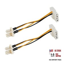 3-Pin Fan to 4-Pin Molex Pass-Through Power Adapter Cable, 4-pin Molex/IDE to