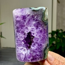 487G Natural Amethyst agate geode quartz cluster crystal specimen Healing