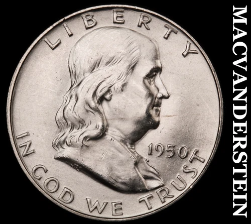 1950-D Franklin Half Dollar- Choice Gem Brilliant Uncirculated Full Bell #i4147