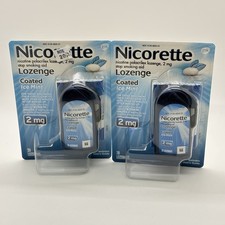 2 Nicorette Ice Mint 2mg Coated Lozenge 20 Pieces Brand New Exp 2/27  6/27