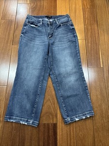 Judy Blue Los Angeles Wide Leg Distressed Ankle/Crop Jeans Sz 16W  JB88592 MD-CO