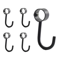 5 Pack Stainless Steel Closet Rod Hooks Heavy Duty J Typed Utility Hangers
