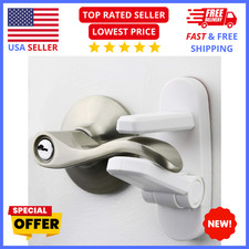 Toddler Door Lock   2-Pack Lever Lock, Easy Install, No Tools, ABS Durable
