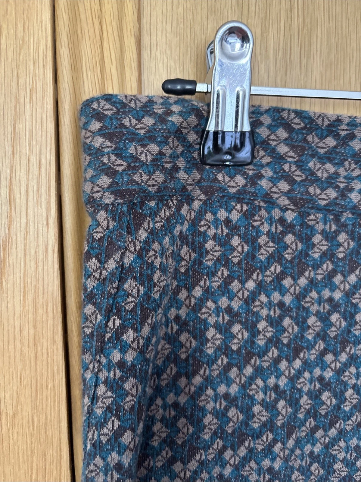 Gonna Kenzo vintage 100% cotone stampa lunghezza ginocchio grande verde marrone