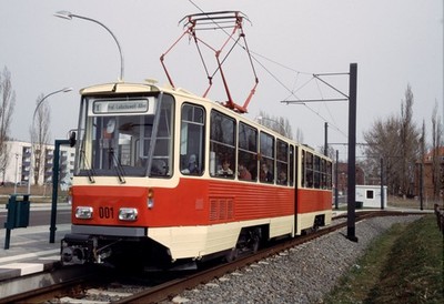 DIA Tatra KT4D Prototyp 001 Tram Straßenbahn Potsdam 35mm ungerahmt A-HF6-1
