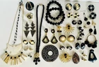 Vintage Black & GoldTone Bulk Costume Jewellery Lot Emma Page Wear Repair &Craft