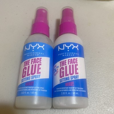 2 NYX PROFESSIONAL MAKEUP The Face Glue Setting Spray, Transfer-Resistant clear