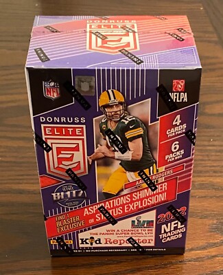 2022 Panini Donruss Elite Football Trading Cards Blaster Box - 1 Shimmer/Status