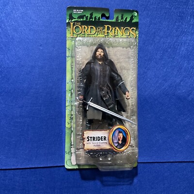 Herr der Ringe Fellowship of the Ring - Strider Sword Slashing Figur Neu im Karton