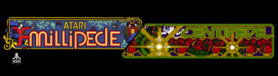 Centipede Millipede Combo Arcade Marquee Header 23.9'' x 6.5''