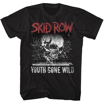 SKID ROW cd lgo Youth Gone Wild SKULL GRAFFITI Official SHIRT LG New slave grind