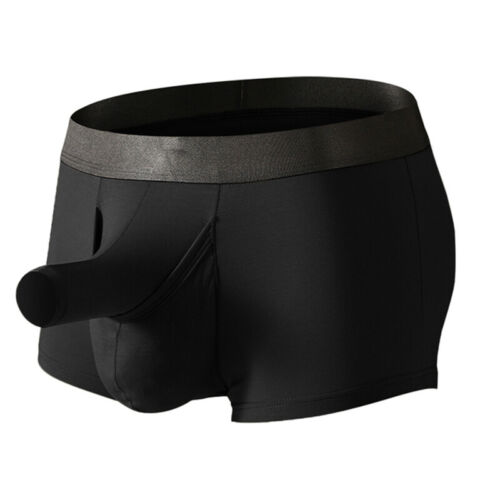 Men Sexy Open Front Boxer Shorts Briefs Pouch Elephant Nose Underwear Panties - Afbeelding 19 van 29