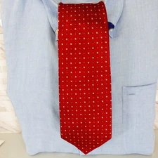 JOHN PEARSE Neck Tie Mens Red Silk Designer Bright Bold Suit Modern Woven London