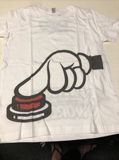 TNGC The Nitty Gritty Committee Big Red Button T-SHIRT KIDS 8 AMERICAN APPAREL