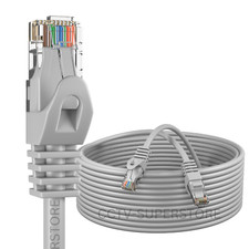 30 ft CAT6 Network Ethernet Patch Cable XBOX PS3 30 feet GIGABIT 500MHz Gray