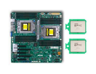 Supermicro H11DSi Motherboard SP3 + 2* AMD EPYC 7502 64c/128t 128MB 2.5Ghz CPU