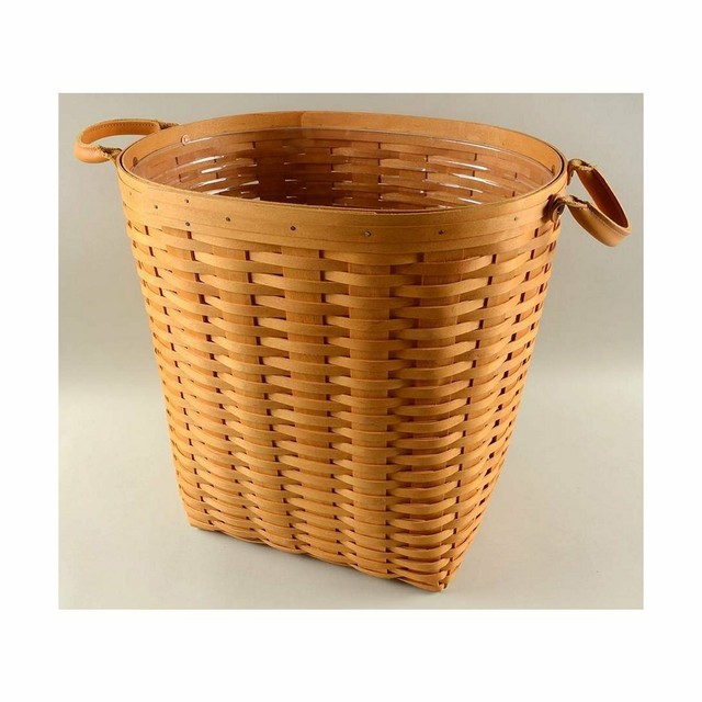 Longaberger Cornflower Plaid LARGE OVAL WASTE Basket Liner Brand New