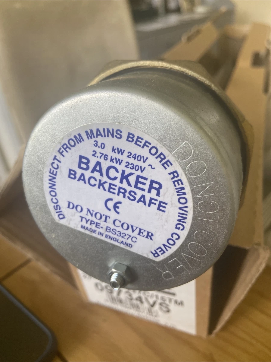 Backer Backersafe 27u0026#034; Immersion Heater Complete with thermostat-  BAK327 5051396091825 | eBay