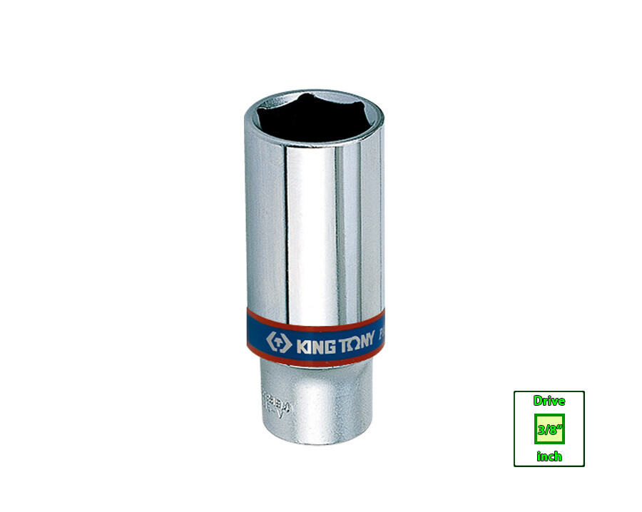 3/8” Drive Deep 63mm 6 Point Metric Standard Socket 7 - 24mm Size 6pt ...