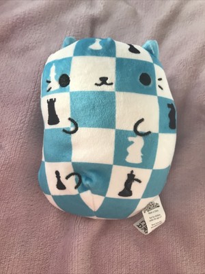 CATS VS PICKLES ROOKIE #066 CHESS 6'' CHONK NEW Bean Bag Plush Blue White Checker