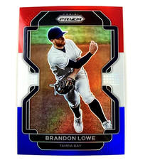 Brandon Lowe 2022 Panini Prizm Red White Blue #120 MLB Tampa Bay Rays