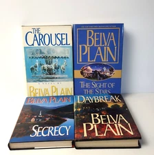 Belva Plain 4 Book Lot Secrecy, The Carousel, Daybreak, The Sight of the Stars