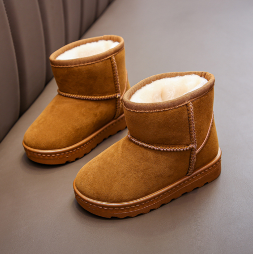 KIDS TODDLER BOYS GIRLS WINTER WARM FUR LINED COMFORT SLIPPERS SHOES SNOW BOOTS - Picture 12 of 17