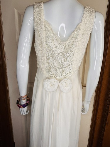 Vintage Short Stories Ivory Wedding Dress Vintage size 14 modern size 12 - Picture 9 of 12