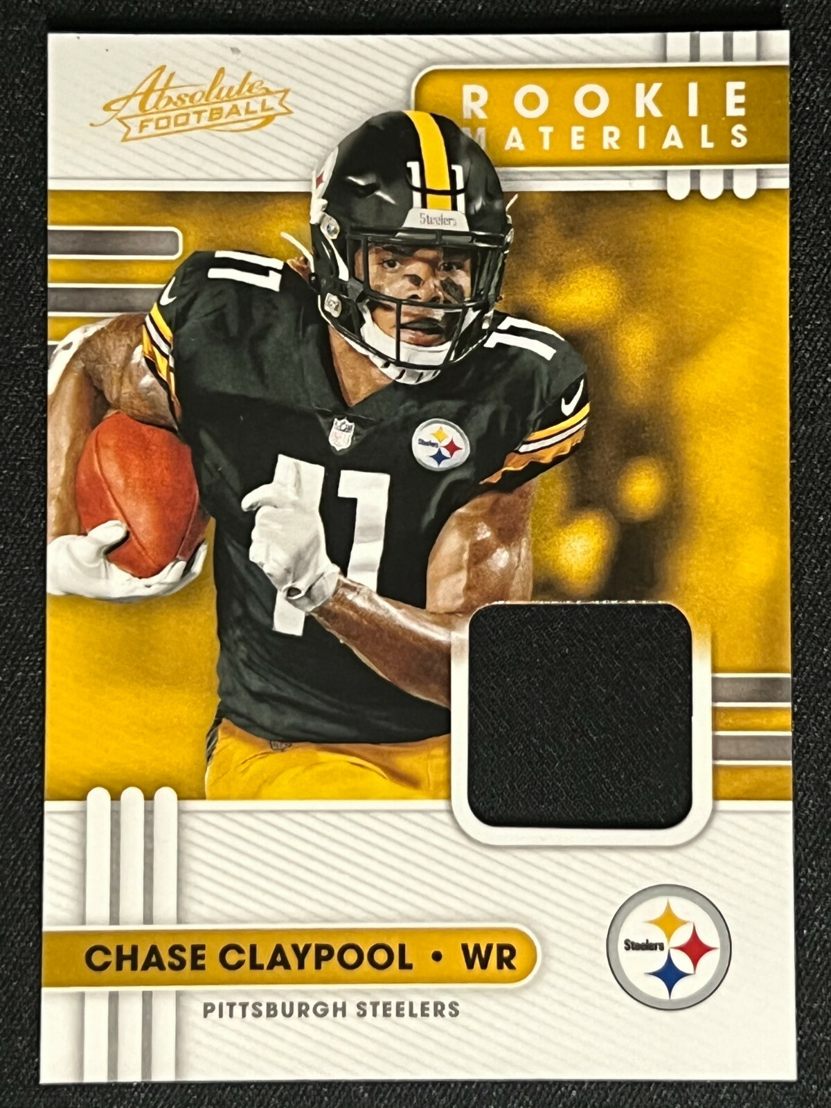 CHASE CLAYPOOL 2020 Panini Absolute Rookie Materials RC Jersey Relic #27