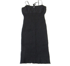NWT J.Crew Smocked Linen in Black Tank Dress 14T