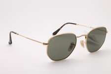 Ray-Ban Hexagonal Polished Gold Frame /G-15 Green Polarized RB3548N