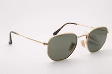 Ray-Ban Hexagonal Polished Gold Frame /G-15 Green Polarized RB3548N