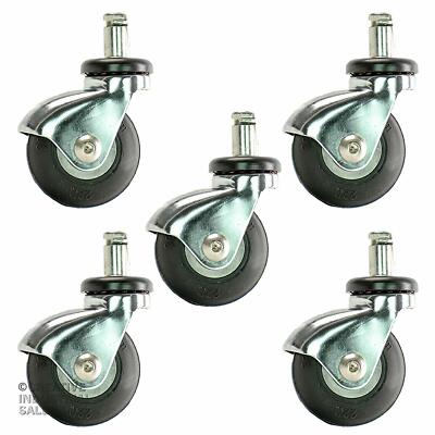 3'' x 7/16'' x 13/16'' Grip Ring / Chair Institutional Stem IV Pole Caster (5)