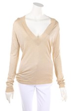 FLAVIO CASTELLANI V-Neck Pullover Brillante Profondo Tuffo Scollatura I 44 = D