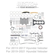 For 2013-2017 2019-2021 Veloster Engine Piston Gasket Valve Bearing Timing Kit