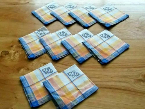 Textiles du XIXe siècle serviettes bleus