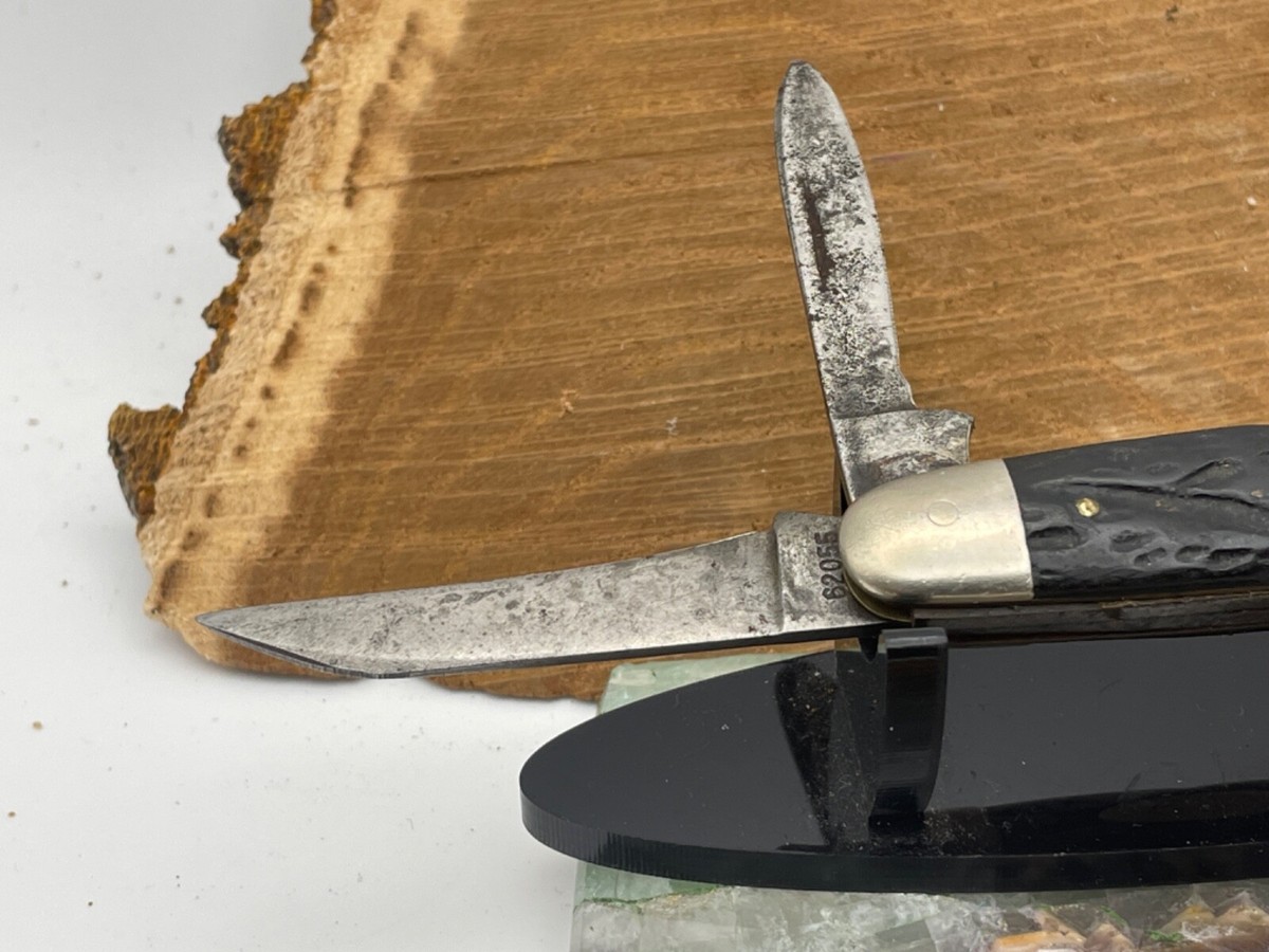 Vintage (1940-64) Case 62055 2 blade Cigar Jack Jigged Black Vintage (1940-64) Case 62055 2 blade Cigar Jack Jigged Black
