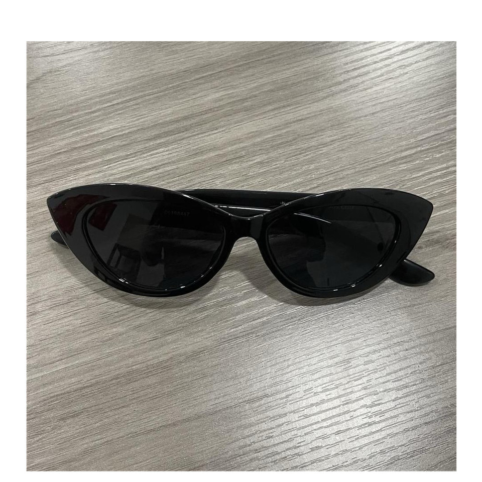 ASOS black cat eye sunglasses with black tinted lenses