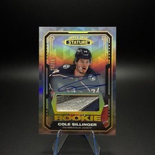 Cole Sillinger Stature Rookie Patch Auto (RC) #19 /15 Columbus Blue Jackets